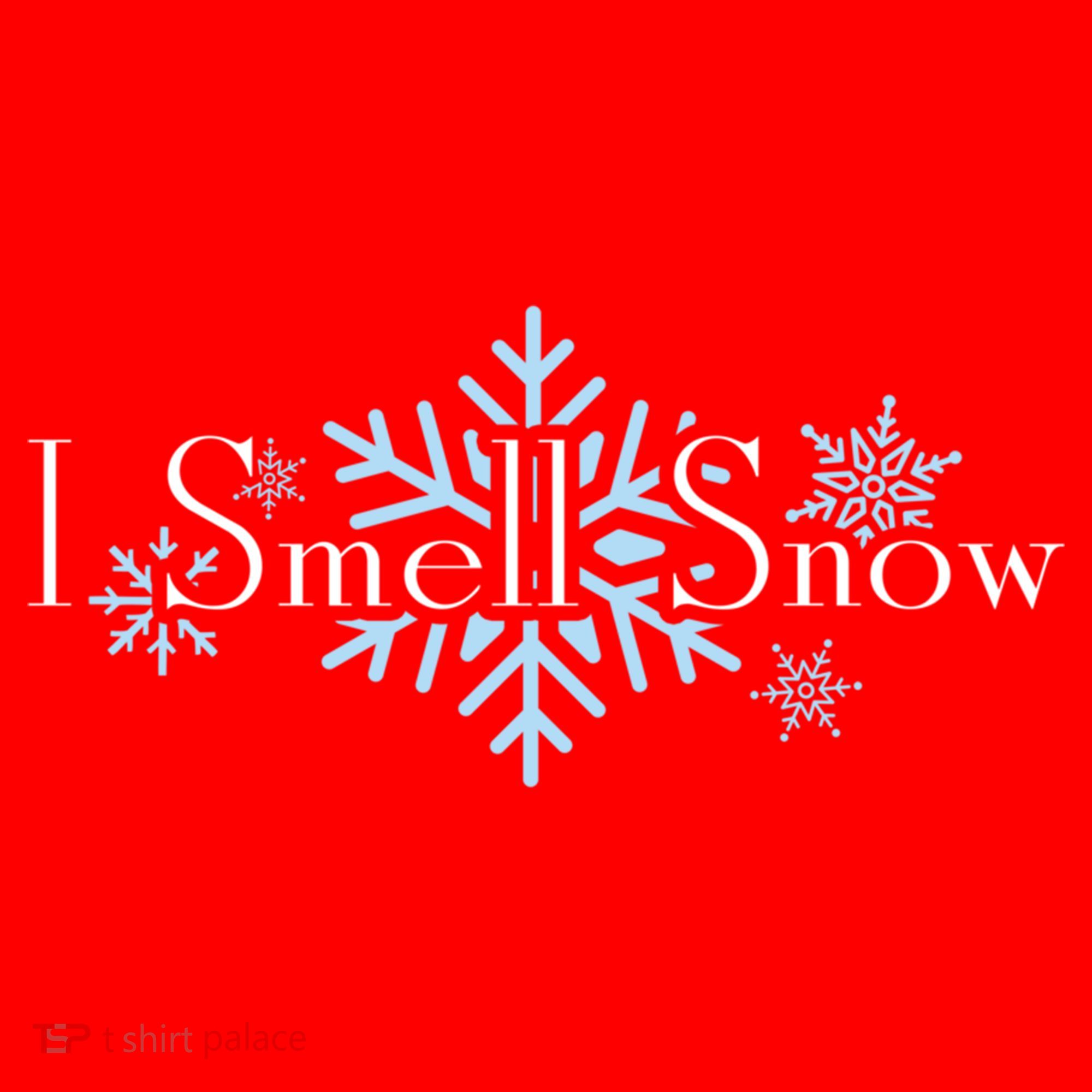 I Smell Snow Winter Christmas Holiday Snowflake Santa Hat