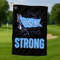 Ila Strong Strike Longshoremen Union Port Workers Union Golf Towel thumb 1