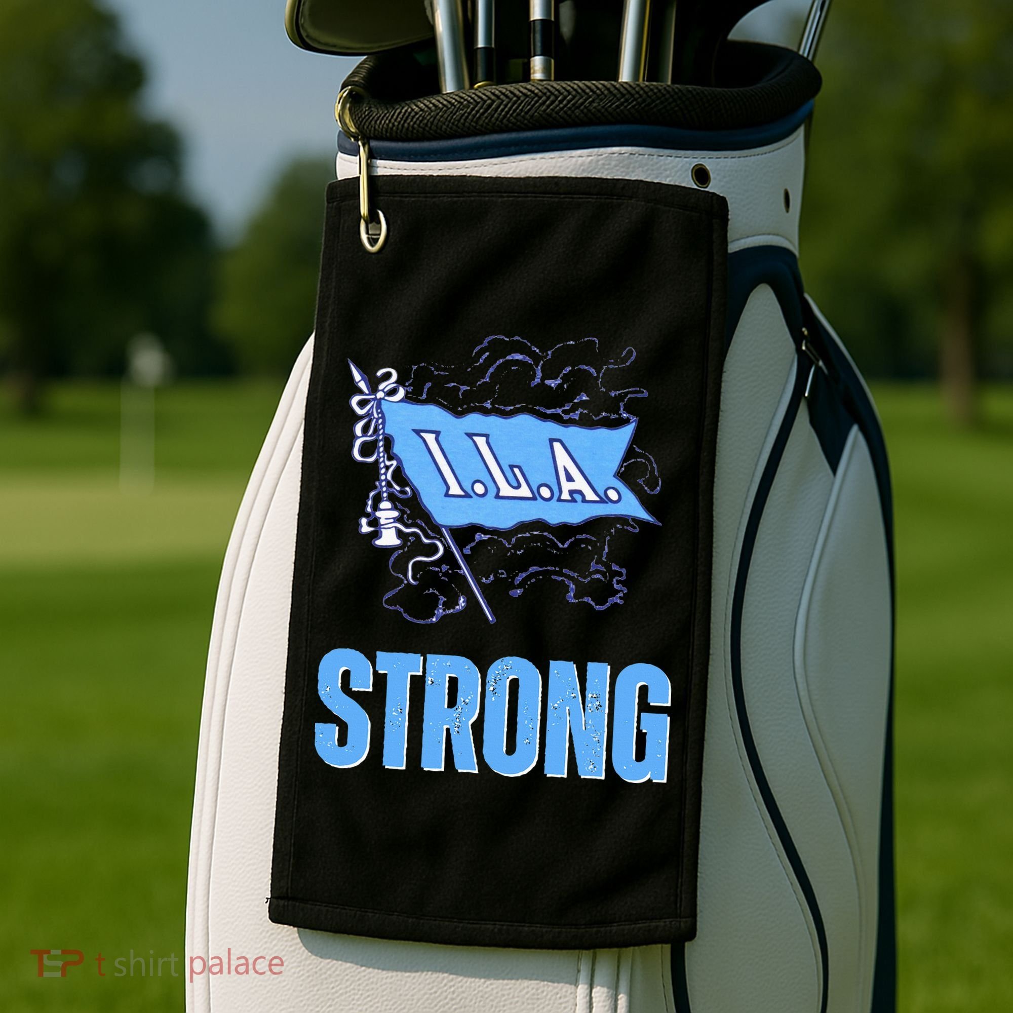 Ila Strong Strike Longshoremen Union Port Workers Union Golf Towel