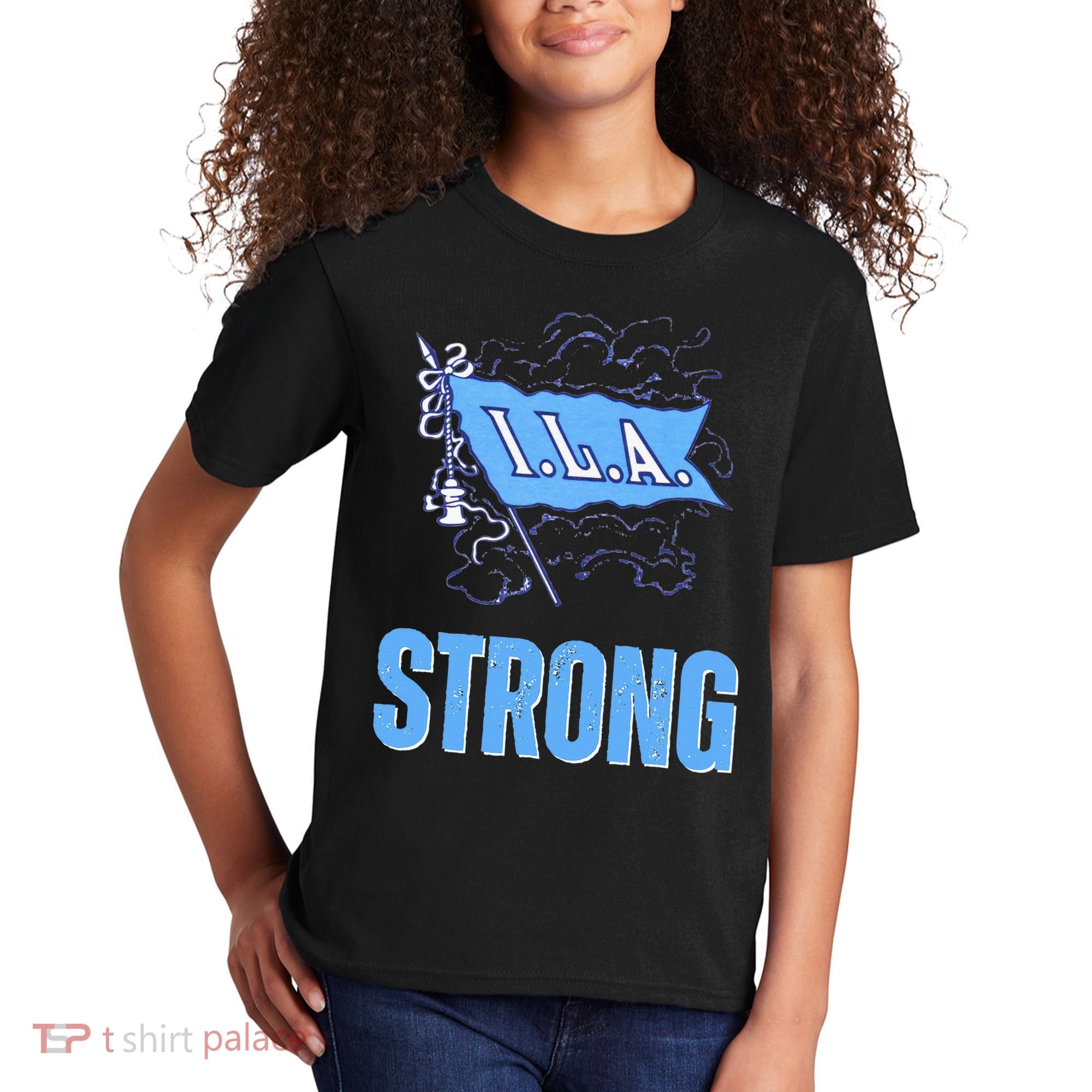 Ila Strong Strike Longshoremen Union Port Workers Union Kids T-Shirt