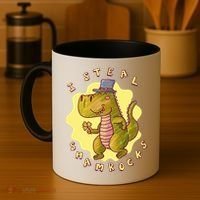 I Steal Shamrocks Dinosaur Coffee Mug thumb 4