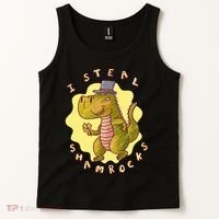I Steal Shamrocks Dinosaur Tank Top thumb 2
