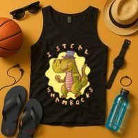 I Steal Shamrocks Dinosaur Tank Top thumb 4