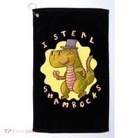 I Steal Shamrocks Dinosaur Golf Towel thumb 0