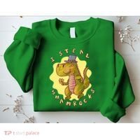 I Steal Shamrocks Dinosaur Sweatshirt thumb 2