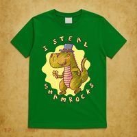 I Steal Shamrocks Dinosaur T-Shirt thumb 5