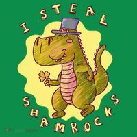 I Steal Shamrocks Dinosaur Mousepad thumb 1