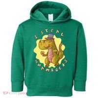 I Steal Shamrocks Dinosaur Toddler Hoodie thumb 0