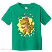 I Steal Shamrocks Dinosaur Toddler T-Shirt thumb 0