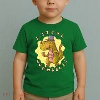 I Steal Shamrocks Dinosaur Toddler T-Shirt thumb 2