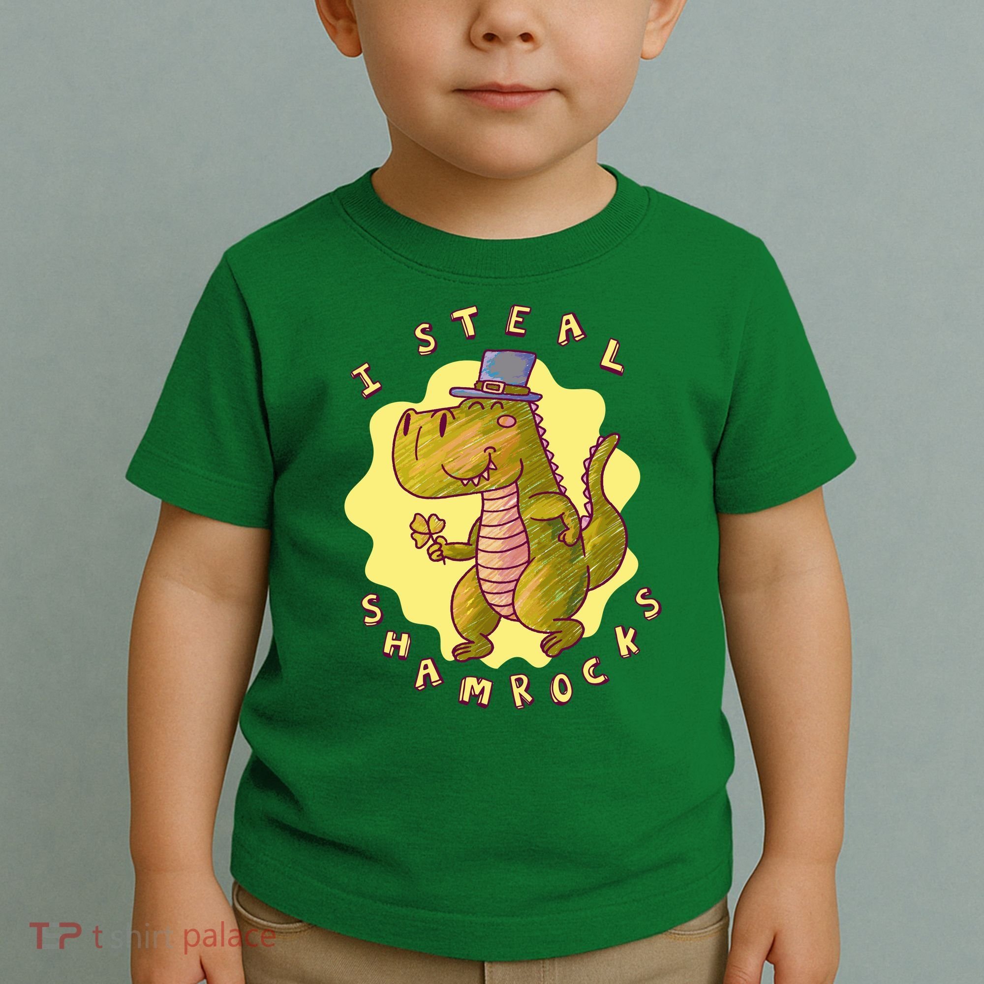 I Steal Shamrocks Dinosaur Toddler T-Shirt