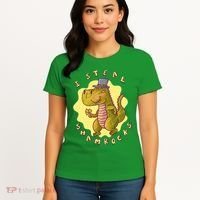 I Steal Shamrocks Dinosaur Women's T-Shirt thumb 4