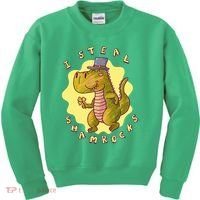 I Steal Shamrocks Dinosaur Kids Sweatshirt thumb 0