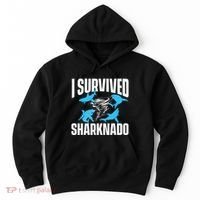 I Survived Sharknado Shark Lover Marine Biologist Ocean Hoodie thumb 0