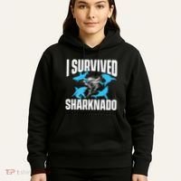I Survived Sharknado Shark Lover Marine Biologist Ocean Hoodie thumb 5
