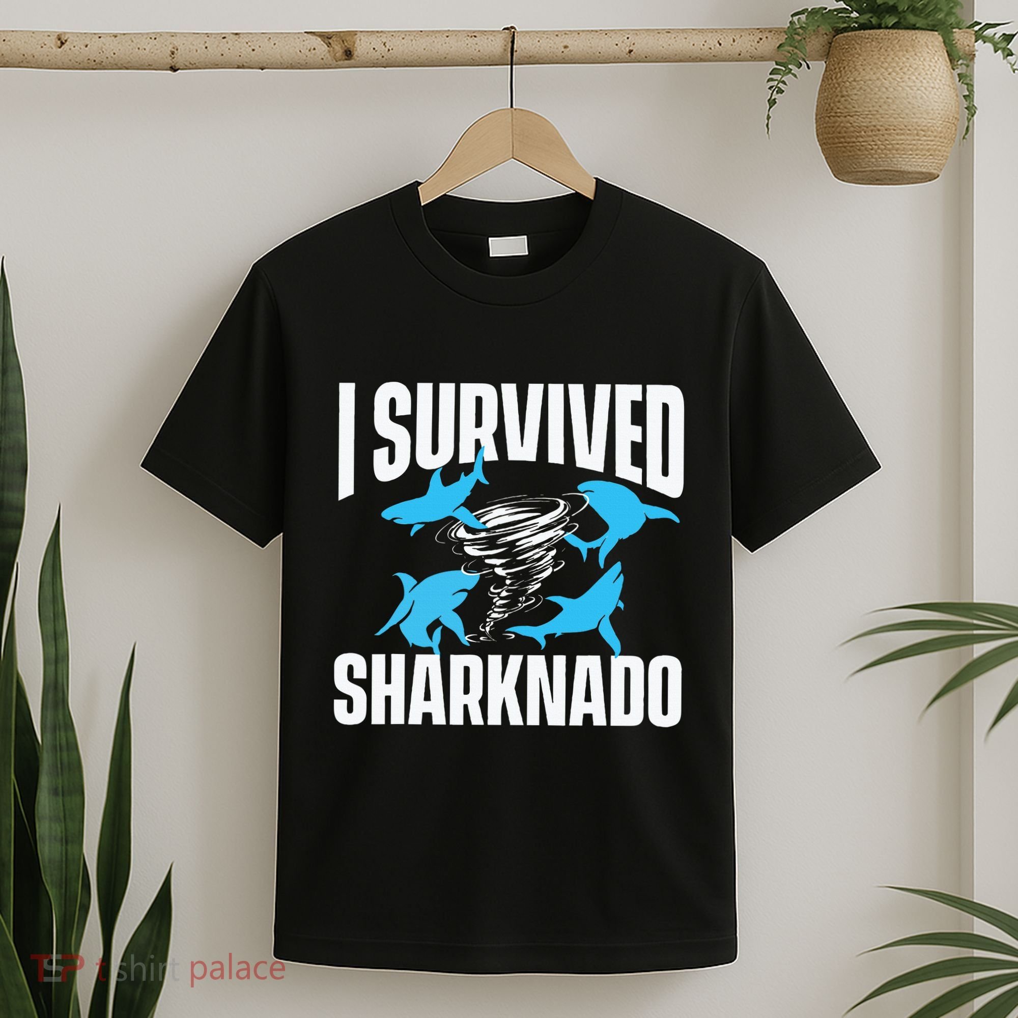I Survived Sharknado Shark Lover Marine Biologist Ocean T-Shirt