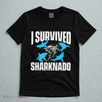 I Survived Sharknado Shark Lover Marine Biologist Ocean T-Shirt thumb 5