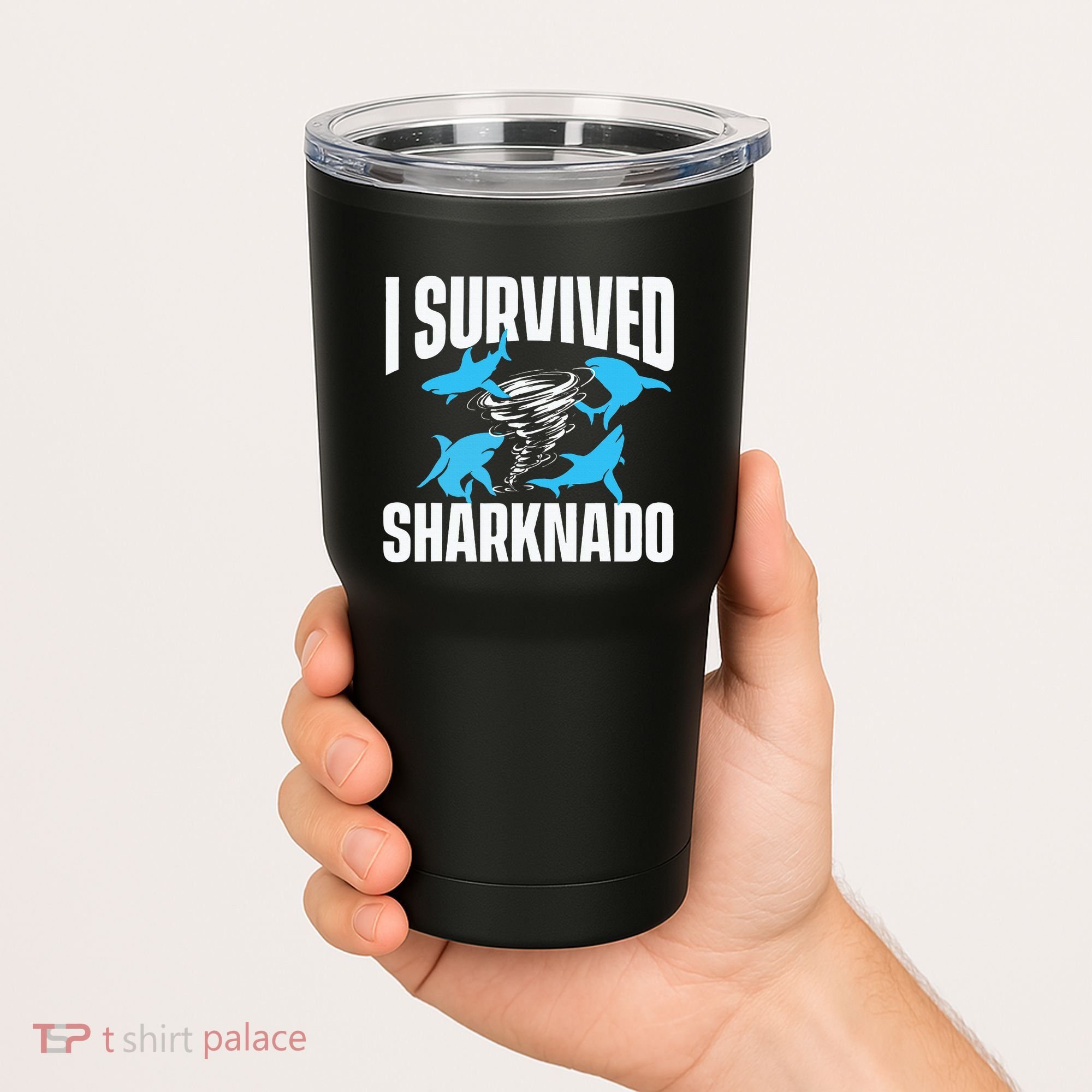 I Survived Sharknado Shark Lover Marine Biologist Ocean Tumbler