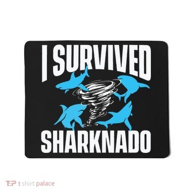 I Survived Sharknado Shark Lover Marine Biologist Ocean Mousepad