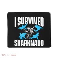 I Survived Sharknado Shark Lover Marine Biologist Ocean Mousepad thumb 0