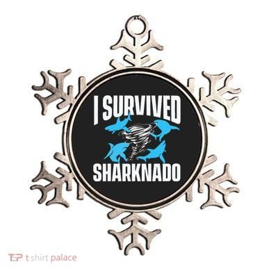 I Survived Sharknado Shark Lover Marine Biologist Ocean Ornament