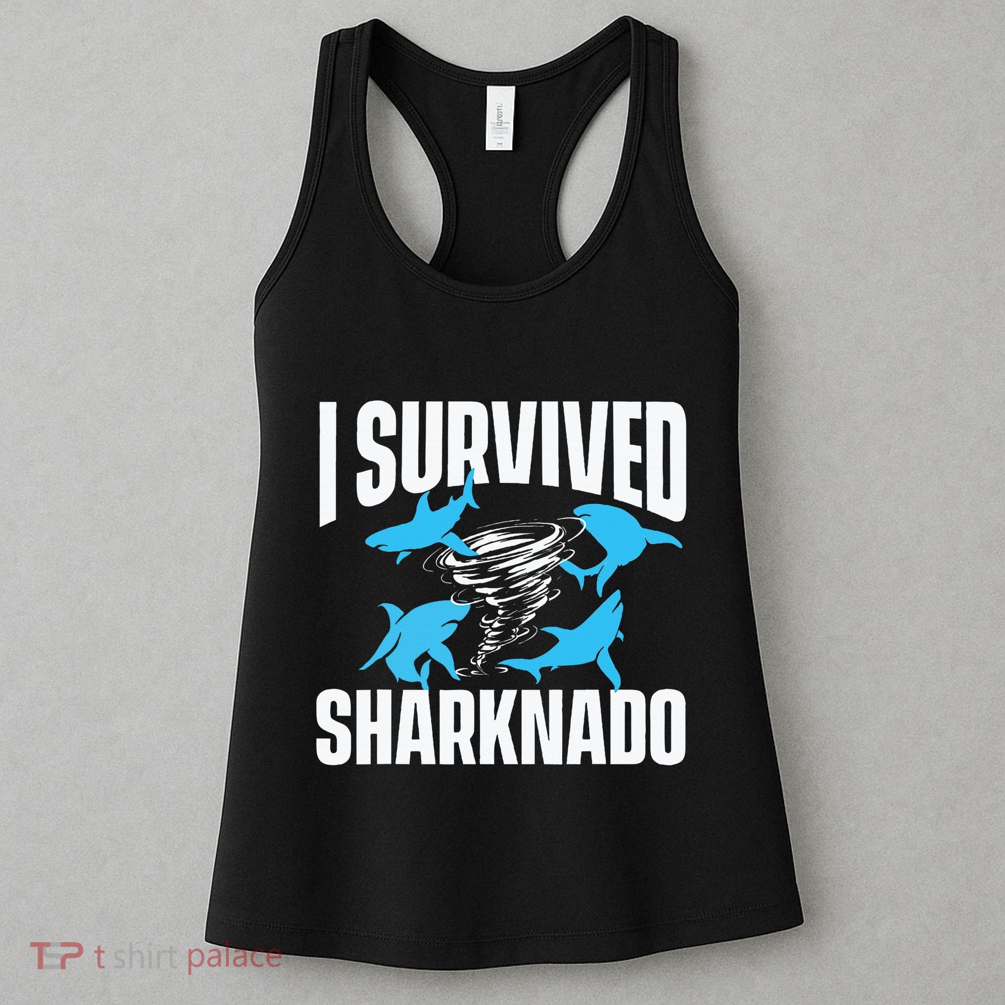 I Survived Sharknado Shark Lover Marine Biologist Ocean Women's Tank Top