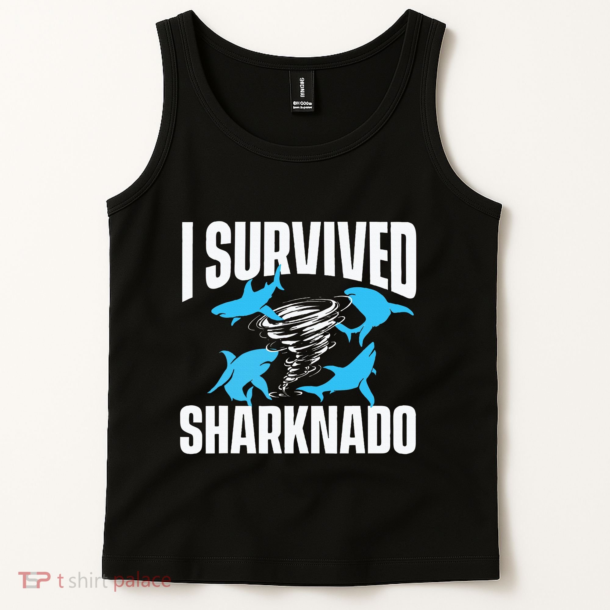 I Survived Sharknado Shark Lover Marine Biologist Ocean Tank Top