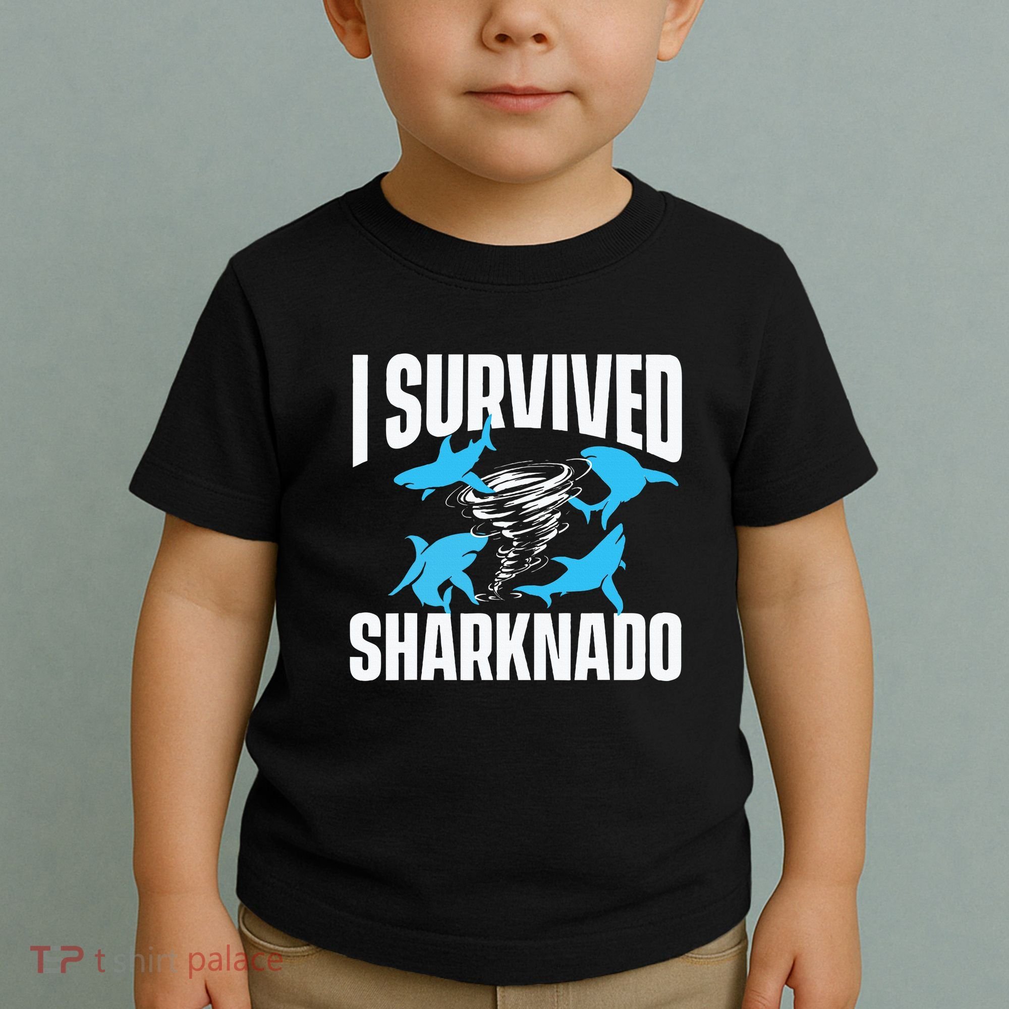 I Survived Sharknado Shark Lover Marine Biologist Ocean Toddler T-Shirt