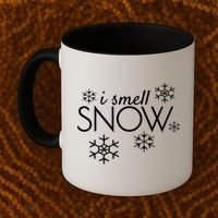 I Smell Snow Cute Gift Funny Holiday Funny Gift Under 20 Snowflakes Gift Coffee Mug thumb 2