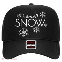 I Smell Snow Cute Gift Funny Holiday Funny Gift Under 20 Snowflakes Gift Hat thumb 0