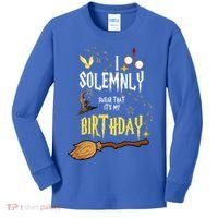 I Solemnly Swear That It's My Birthday Funny Kids Long Sleeve Shirt thumb 0