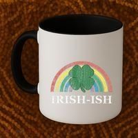 IrishIsh Shamrock St. Patrick's Day Rainbow Saint Paddy's Coffee Mug thumb 2