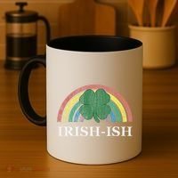 IrishIsh Shamrock St. Patrick's Day Rainbow Saint Paddy's Coffee Mug thumb 4