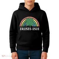 IrishIsh Shamrock St. Patrick's Day Rainbow Saint Paddy's Kids Hoodie thumb 4