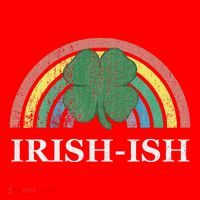 IrishIsh Shamrock St. Patrick's Day Rainbow Saint Paddy's Santa Hat thumb 1
