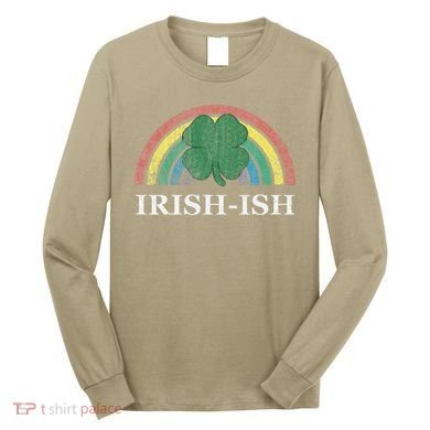 IrishIsh Shamrock St. Patrick's Day Rainbow Saint Paddy's Long Sleeve Shirt