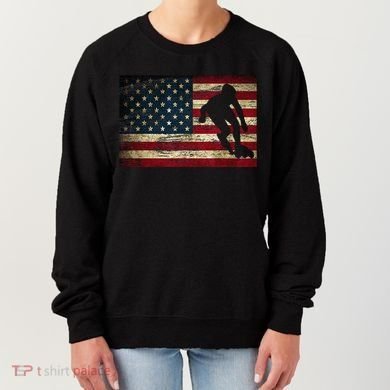 Inline Speed Skating American Flag Roller Blading Women's Sweatshirt