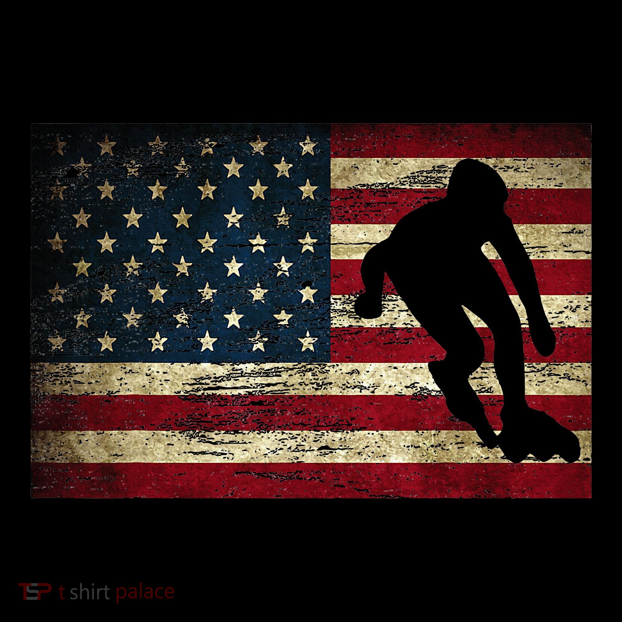 Inline Speed Skating American Flag Roller Blading Backpack
