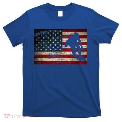 Inline Speed Skating American Flag Roller Blading T-Shirt