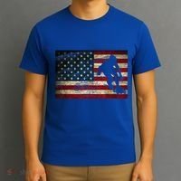 Inline Speed Skating American Flag Roller Blading T-Shirt thumb 3