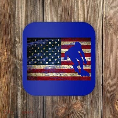 Inline Speed Skating American Flag Roller Blading Coaster