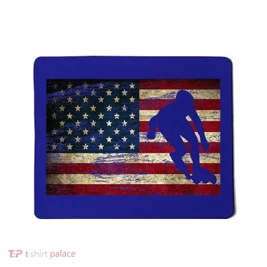 Inline Speed Skating American Flag Roller Blading Mousepad