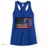Inline Speed Skating American Flag Roller Blading Women's Tank Top thumb 0