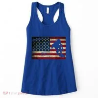 Inline Speed Skating American Flag Roller Blading Women's Tank Top thumb 0
