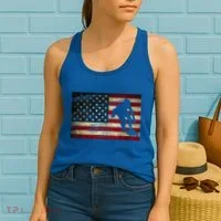Inline Speed Skating American Flag Roller Blading Women's Tank Top thumb 2
