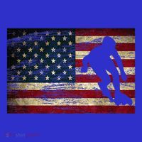 Inline Speed Skating American Flag Roller Blading Baby Bodysuit thumb 2