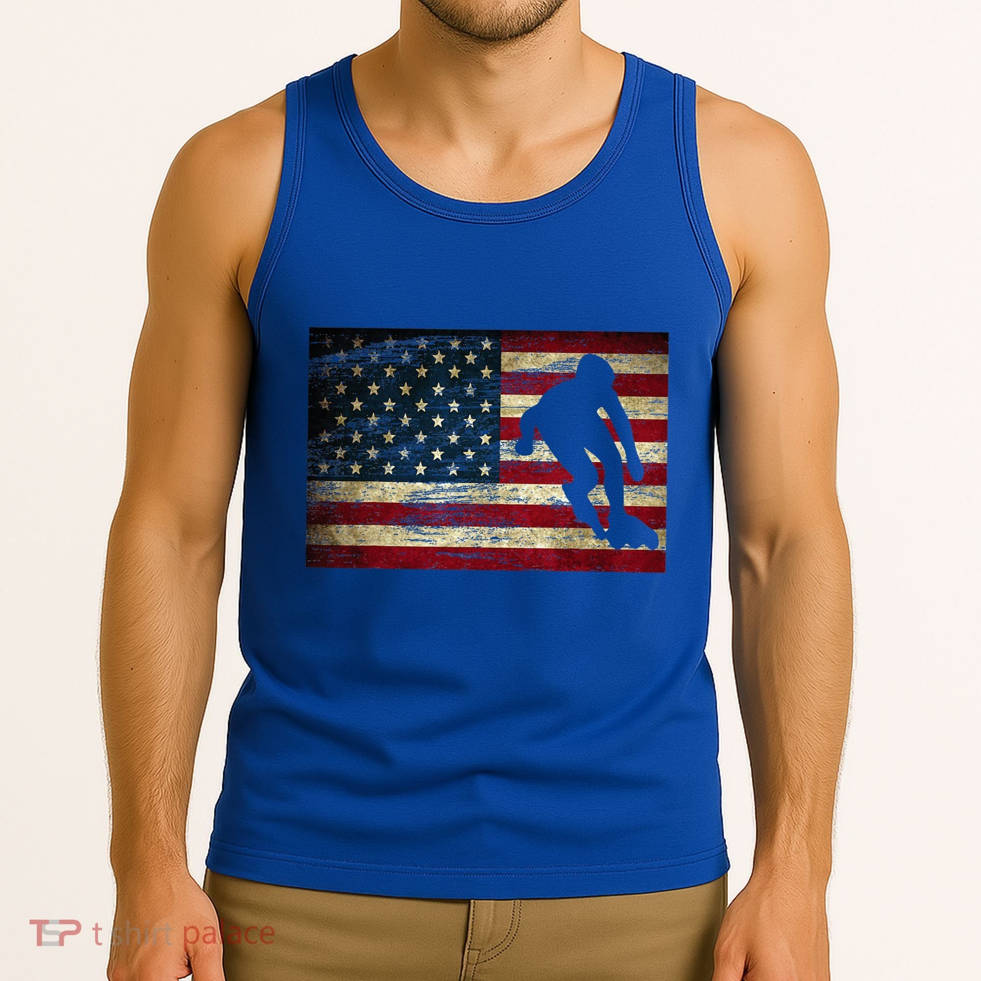 Inline Speed Skating American Flag Roller Blading Tank Top