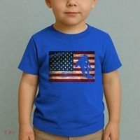 Inline Speed Skating American Flag Roller Blading Toddler T-Shirt thumb 2