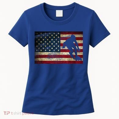 Inline Speed Skating American Flag Roller Blading Women's T-Shirt