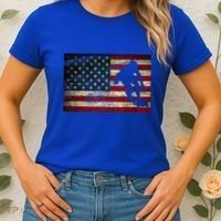 Inline Speed Skating American Flag Roller Blading Women's T-Shirt thumb 2
